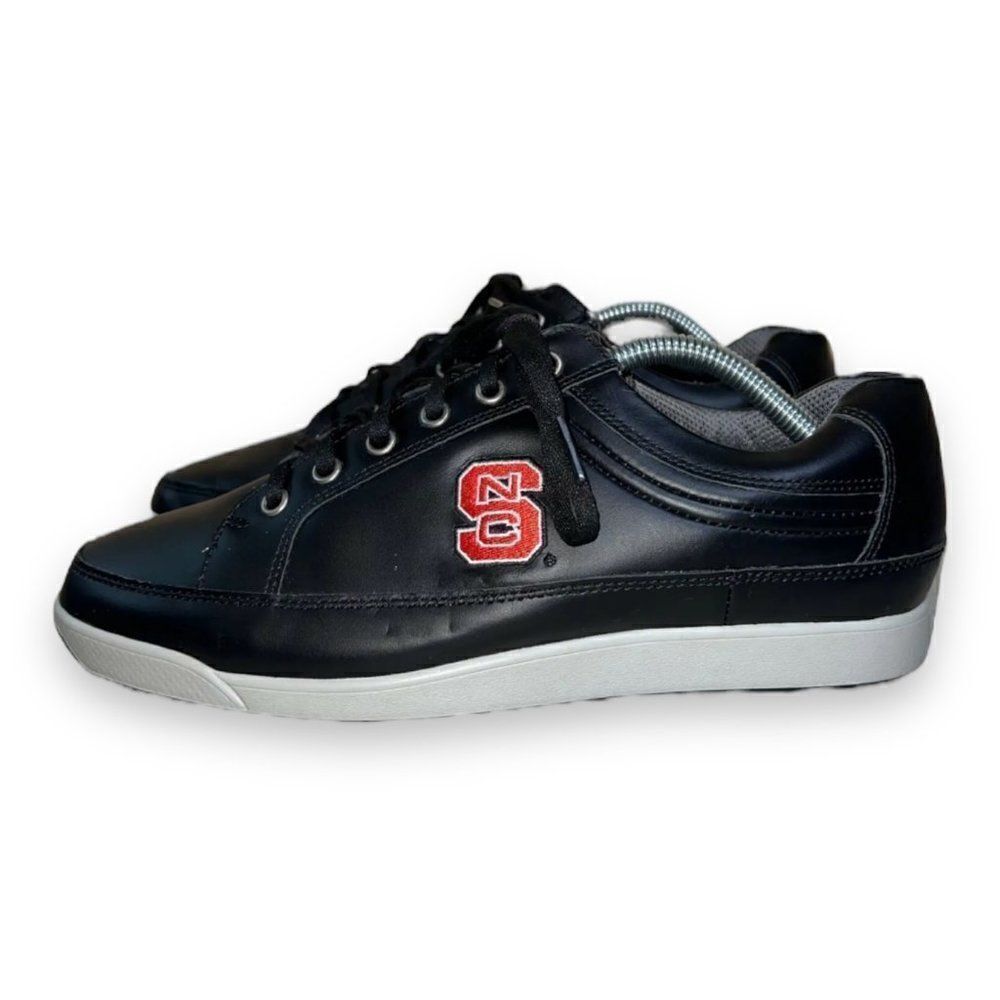 Foot Joy FJ Contour Casual NCSU Wolfpack Golf Shoes Black / Red Men's 9